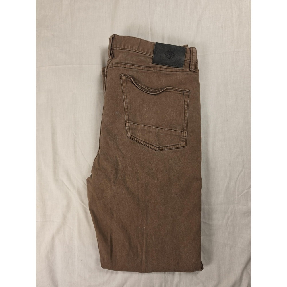 Roark Jeans Mens 32x32 Brown HWY 190 Denim Relaxed Straight Stretch Casual